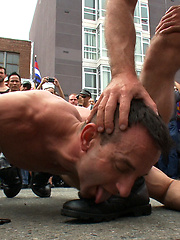 Public abused and gangbanged by Bound in Public image #7