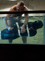 Dante is bound in the sleepsack and made to cum underwater by CJ Madison. by Bound Gods image #10
