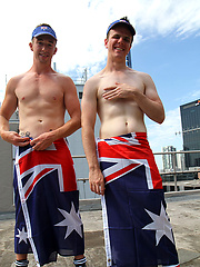 Aussie boys Ryan and Brent naked on the roof by Bentley Race image #4