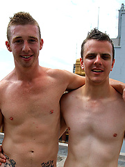 Aussie boys Ryan and Brent naked on the roof by Bentley Race image #4