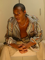 Hot skinny black boy Tonio jacking off his big cock by Black Stud Society image #5