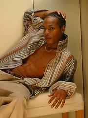 Hot skinny black boy Tonio jacking off his big cock by Black Stud Society image #5