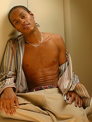 Hot skinny black boy Tonio jacking off his big cock by Black Stud Society image #5