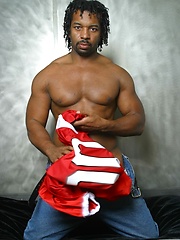 Hot muscled ebony stud Ramses stripping by Black Stud Society image #6