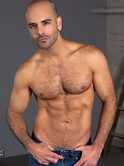 Bald muscle man Adam Russo by Club Inferno image #6
