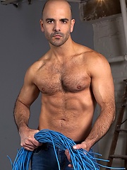 Bald muscle man Adam Russo by Club Inferno image #6