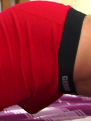 Hunky Young Personal Trainer Dilon Santos Showing off his Very Hard Uncut Erection by English Lads image #5