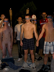 College boys circle jerk on another boy by HazeHim image #3