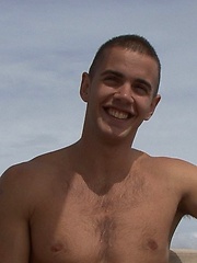 Starting out in his swimming trunks and basking in the summer warmth, Scottâ€™s cock is quickly on display and being lovingly stroked by BlakeMason image #5