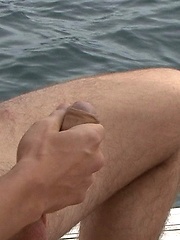 Starting out in his swimming trunks and basking in the summer warmth, Scottâ€™s cock is quickly on display and being lovingly stroked by BlakeMason image #5