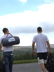 Luke and Brez (his straight mate from work) are off on their camping trip in the wilds of Dartmoor. They pitch their tent over a couple of beers and decide to take a nap - but Luke\\\\\\\'s got a thing for straight cock and begins his game. by BlakeMason image #6