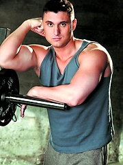 Brunette hunk jerking off is dick by Jocks Studios image #6