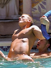 Three hot muscle hunks fucking outdoors by Jocks Studios image #6