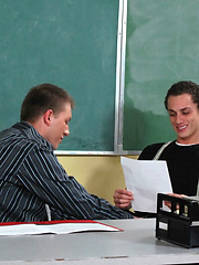 A hot teacher turn his small twink student into a cock sucking pro by TeachTwinks image #4