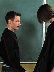 Hot twink Spencer and his see-through gown charm teacher into sex by TeachTwinks image #6