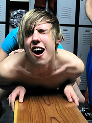 Hot twinks in locker room having a hot unexpected threesome by TeachTwinks image #5