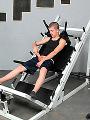 Twink at the gym working out gets to give a facial his visiting friend by TeachTwinks image #4