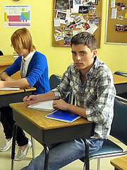 Two twinks in detention start sucking each other after teacher leave the class by TeachTwinks image #5