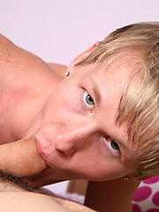 Hayden gets his balls licked until lacing his smooth belly with his own cum! by LollipopTwinks image #5