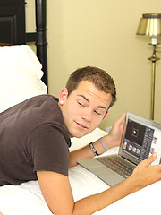 Sweet gay twinks playing catch me and fuck me on the bed! by LollipopTwinks image #5