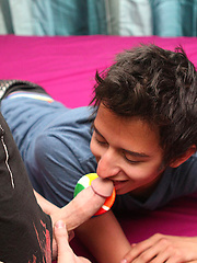 Chris pounds Daniel`s tight hole in a few positions, even almost lifting him off the bed during missionary! by LollipopTwinks image #5