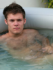 Straight hairy hunk in a bath by English Lads image #5