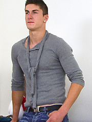 Well Known Model Josh Peters Stroking his Big Uncut Meat to a Climax by English Lads image #4