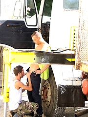 Truck driver gets a blowjob by UKNakedmen image #4