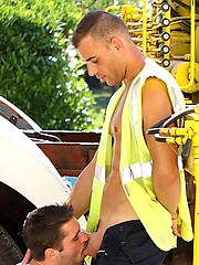 Truck driver gets a blowjob by UKNakedmen image #4