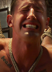 Ripped and tall biker, Cliff Jensen ties up and fuck the hell out of conservative business man, Troy Daniels. by Bound Gods image #6