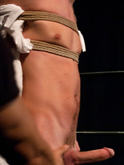 Stud with a 10 inch cock gets tied up for the first time. by Bound Gods image #4