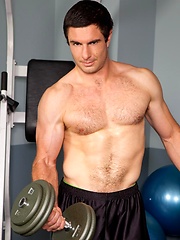 Landon Mark works out his hot jock muscles in the gym by Randy Blue image #6