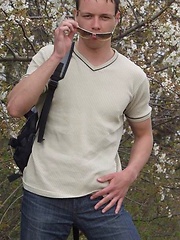 Muscle guy stripping outdoors by Czech Boys image #7