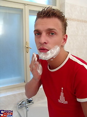 Czech guy getting naked by Czech Boys image #5