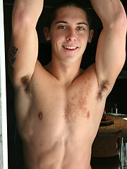 Cute muscled jock Ray naked by Frat Men image #5