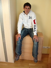 Brunette twink jerking off dick by Czech Boys image #6