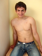 Brunette twink jerking off dick by Czech Boys image #6