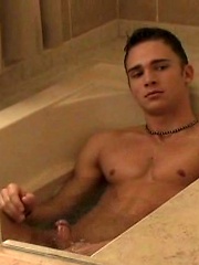 Hot college guy strokes his dick by Frat Men image #7