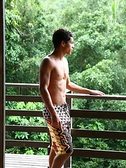 Hot college jock Kalani shows his boner by Frat Men image #7