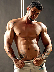 Hot latino muscle stud posing naked by LucasKazan image #8