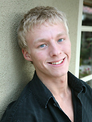Blonde jock Calvin shows cock by Frat Men image #5