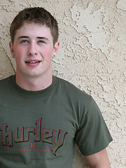 Luke takes of his pants and jacking off cock by Frat Men image #7