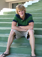 Blond jock posing naked by Frat Men image #6