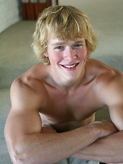 Blond jock posing naked by Frat Men image #6