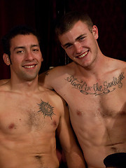 Tommy Defendi and Christian Wilde shower tied up DJ with loads hot cum during a live shoot. by Bound Gods image #6