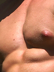 Under the hot tropical sun straight blond hunk Callum pumps up a big one by English Lads image #6