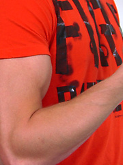 Straight muscular PT Dan Carver gets a massage and shoots in a strangers hand by English Lads image #9