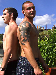 Muscle guys playing outdoors by English Lads image #4