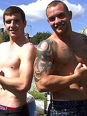 Muscle guys playing outdoors by English Lads image #4