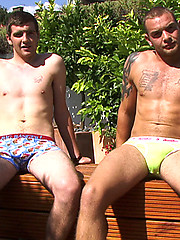 Muscle guys playing outdoors by English Lads image #4